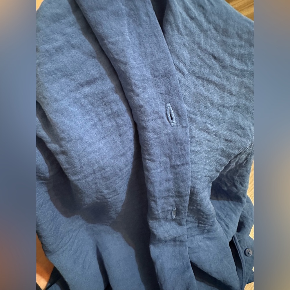 Beautiful Blue Button Up - Picture 2 of 3